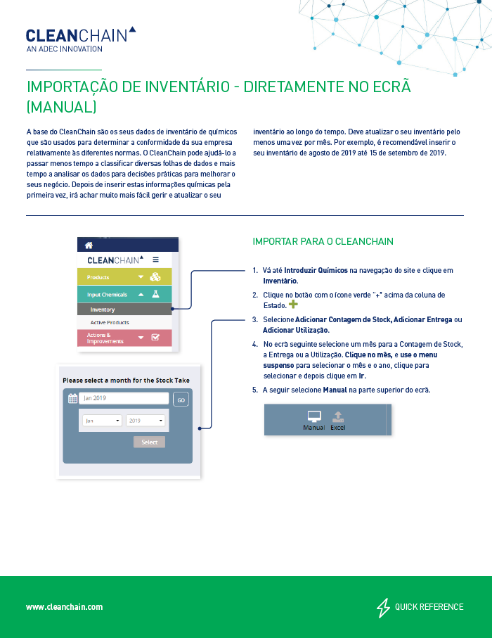 How to Import Inventory On-Screen (Português)